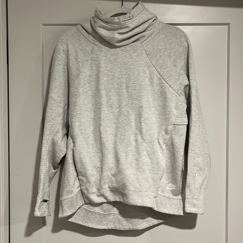 Nike | Scuba Neck Hoodie | Women’s Large | Heather Grey